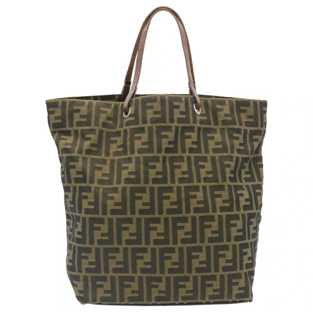 Fendi Zucca Brown Jacquard Tote Bag - Picture 4 of 12
